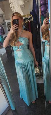 Leanna Metallic Tiered Dress