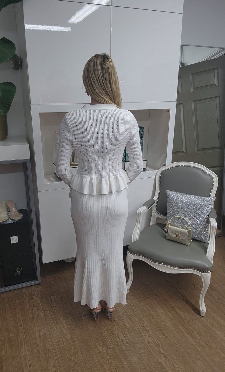 Bailey 2pc Knit Peplum Skirt Set