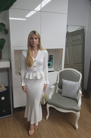 Bailey 2pc Knit Peplum Skirt Set