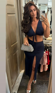 Cut Out Rouched Dress