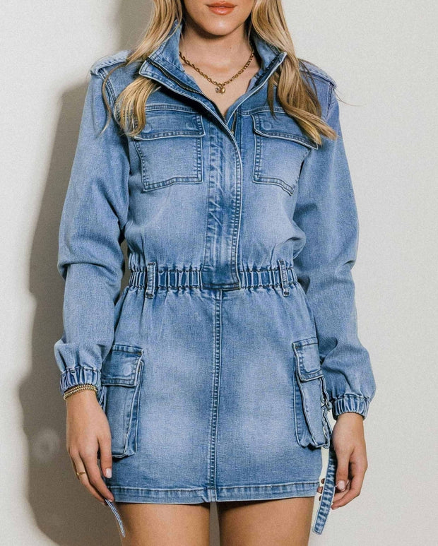 Cargo Denim Dress