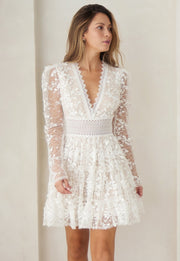 Ava Puff Sleeve Lace Dress