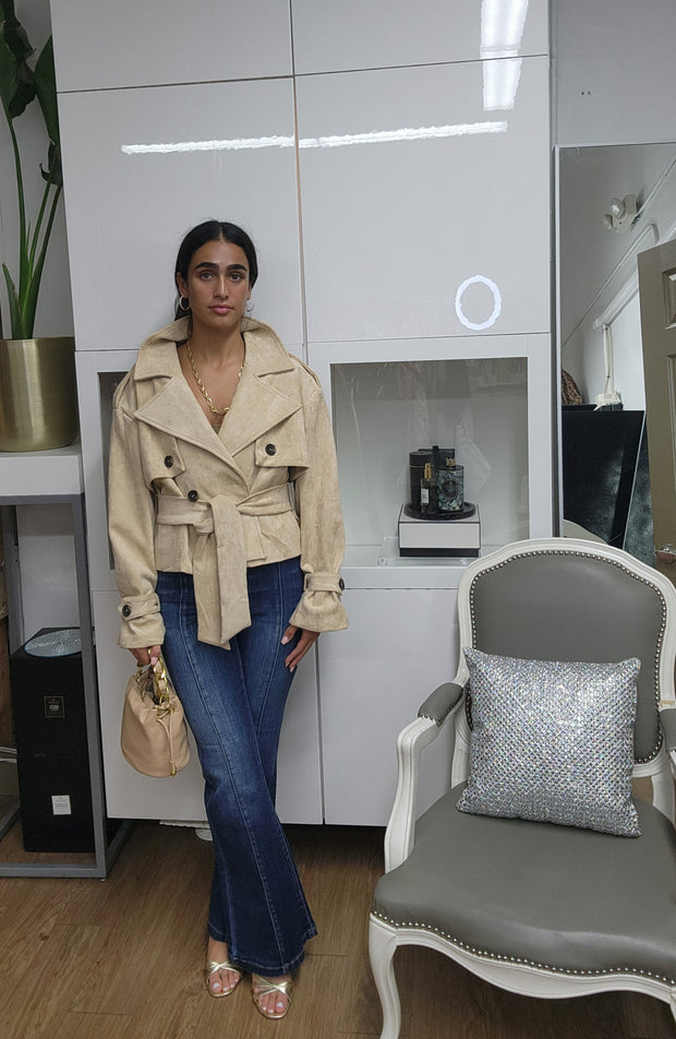 Norma Suede Trench Jacket