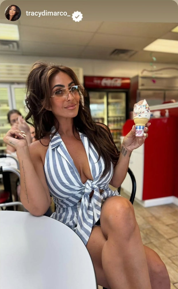 Sailor Halter Striped Romper