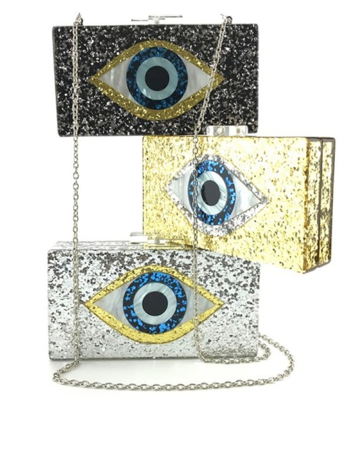 Evil Eye Acrylic Clutch