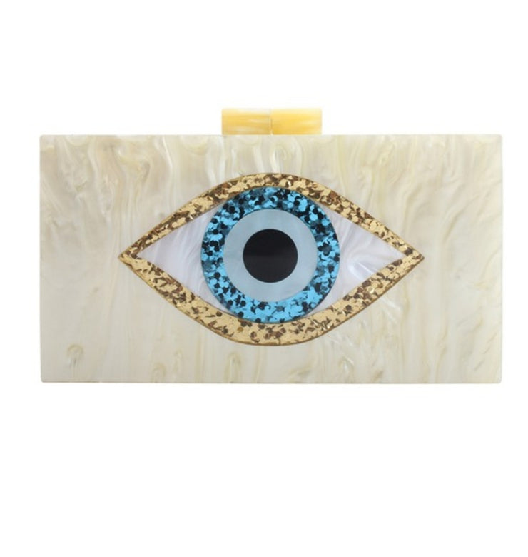 Evil Eye Acrylic Clutch
