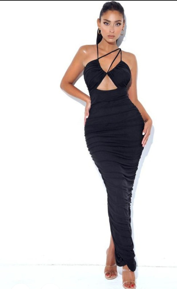 Sulleney Rouched Cut Out Dress