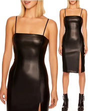 Sofia Faux Leather Dress